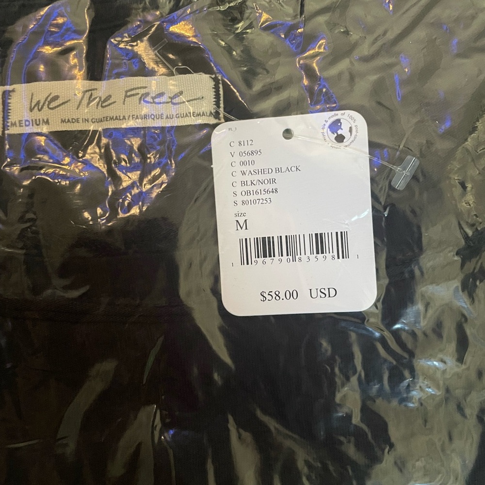 NWT Free People We The Free Naomi Tee Black sizes XS, M, L - Picture 6 of 7